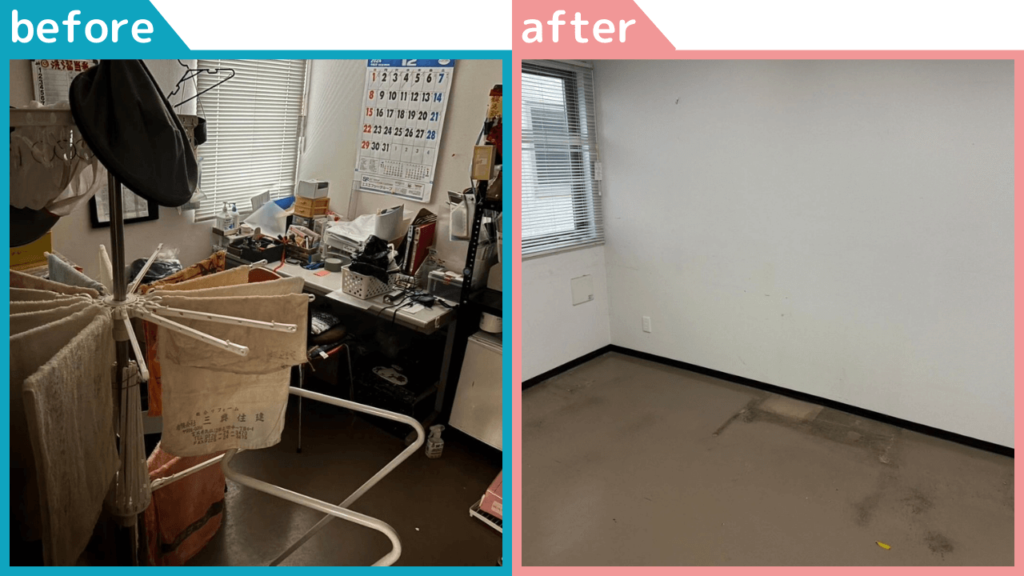 気仙沼残置物撤去ビフォアフ1