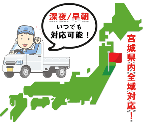 仙台不用品回収サービス対応エリア