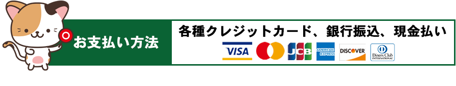 クレジットカード決済可能